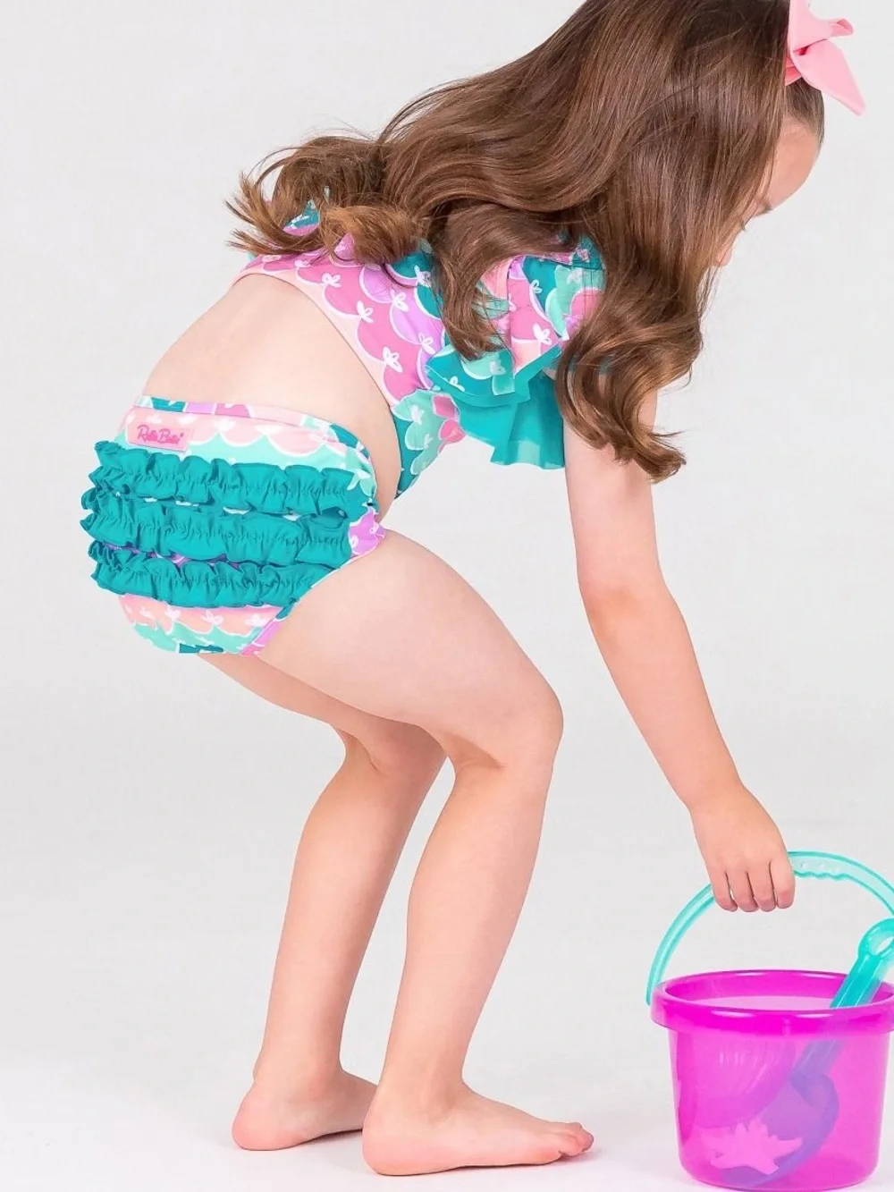 Ruffle Butts Mermaid Butterly Tankini Baby Bottoms - 12-18 Months